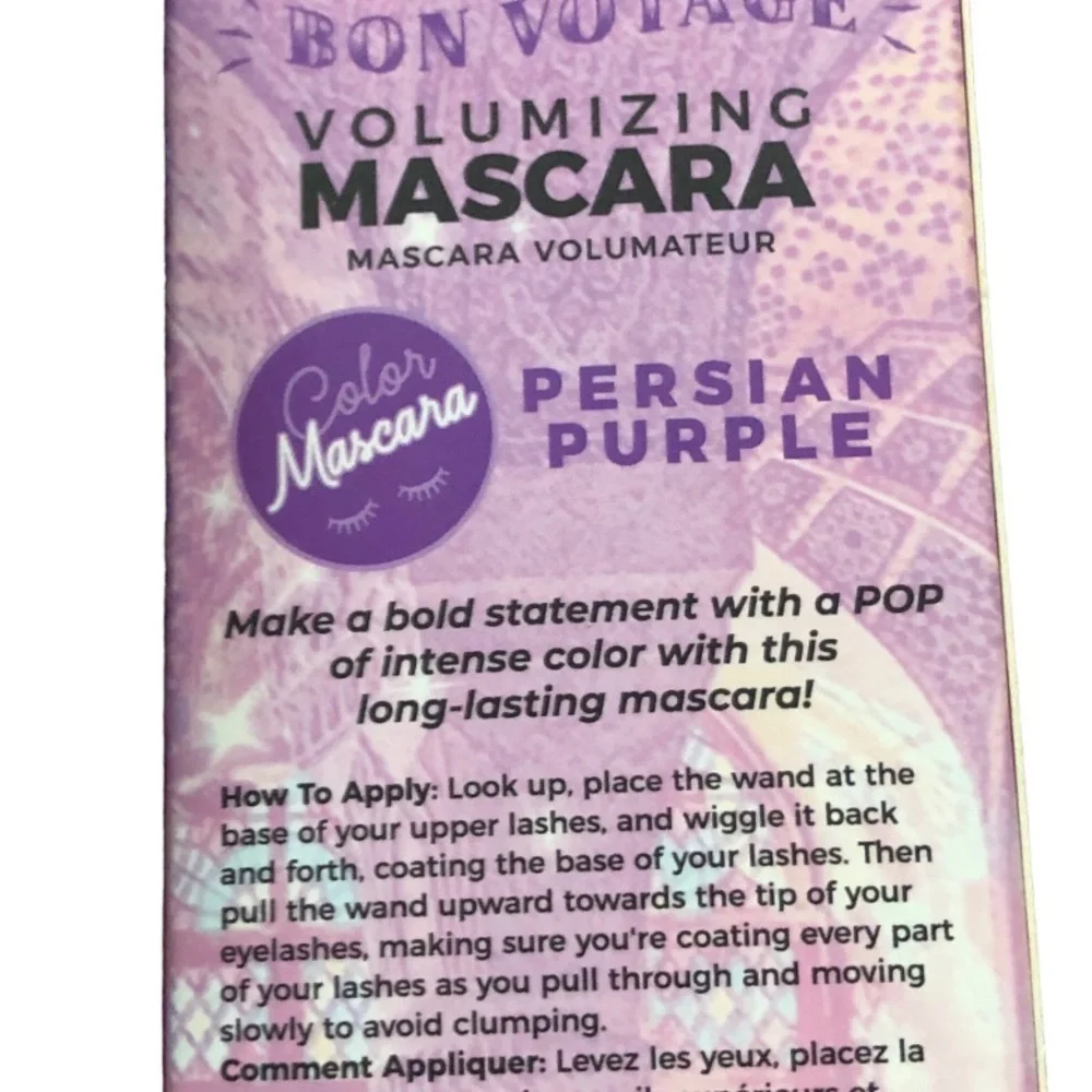 2 volumizing blue & purple colored long lasting waterproof bold intense mascaras